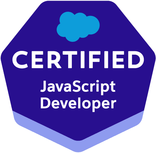 JavaScript Developer certification badge